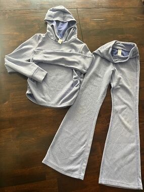 90 Degrees-Girls Size 12 Large-Matching Hoodie & Flare Leg Pant